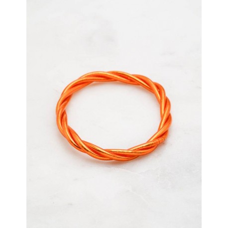 Boeddhistische armband oranje verdraaid