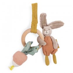 Hanger Ring en rammelaar Konijn Moulin Roty