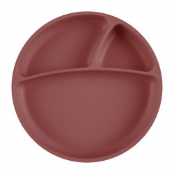 Assiette antidérapante en silicone - Terracotta
