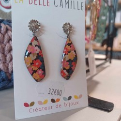 Boucles d'oreilles Ange bouquet vintage La Belle Camille (argent)