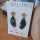 Oorbellen Ange feuillage vert La Belle Camille