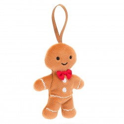 Gingerbread Fred Christmas Decoration Jellycat