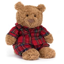 Bear Bartholomew in pyjama Christmas Jellycat
