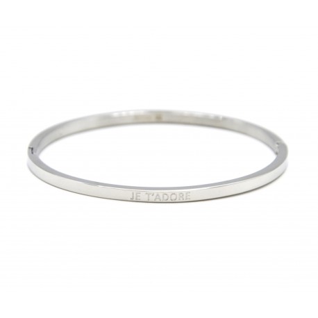Armband zilver "Je t'adore"